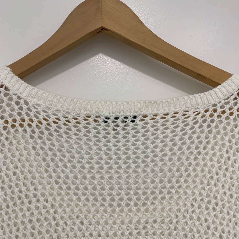 AUTOGRAPH white loose knit long sleeve sweater Sz XL - Picture 7 of 9